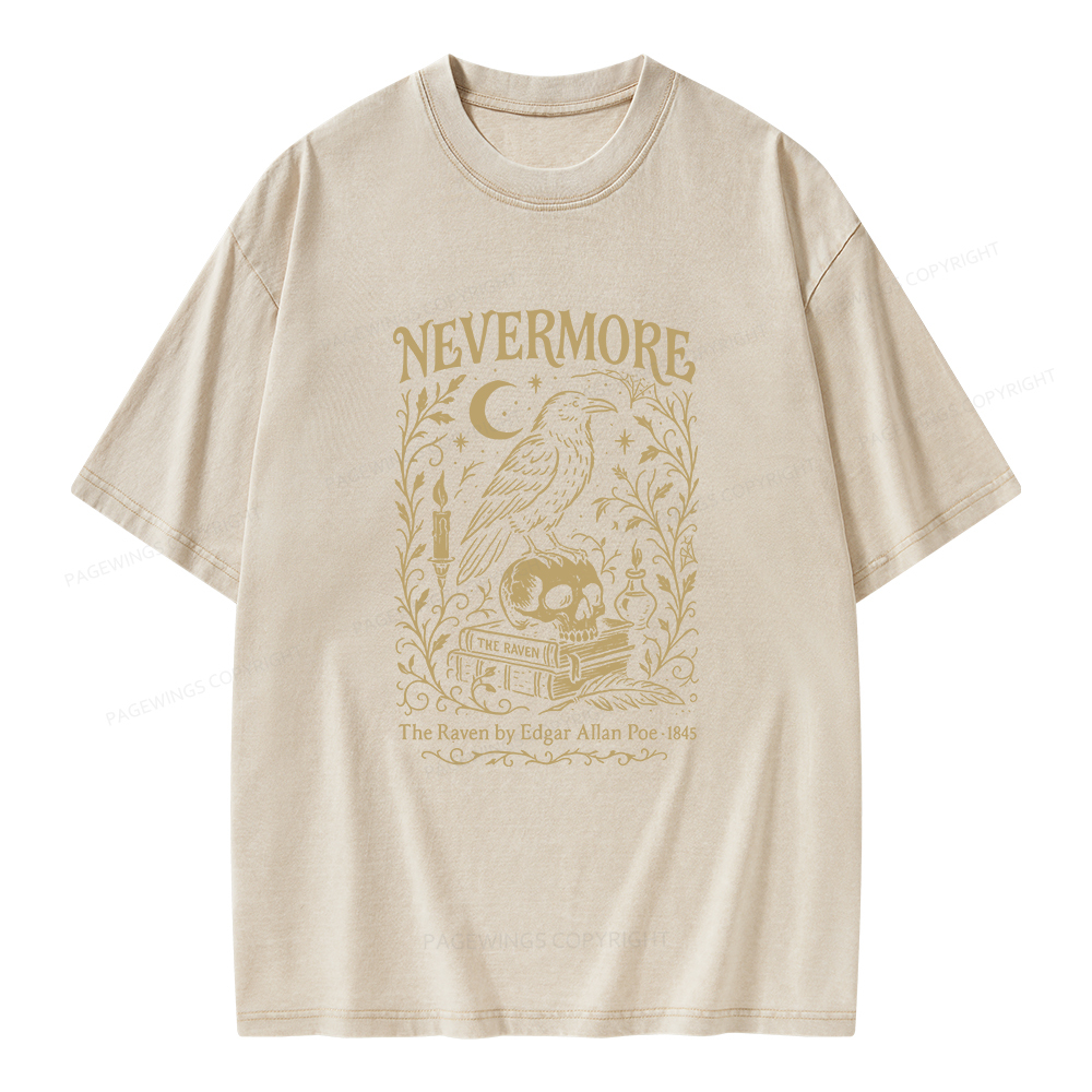 Pagewings Nevermore Unisex Washed T-shirt