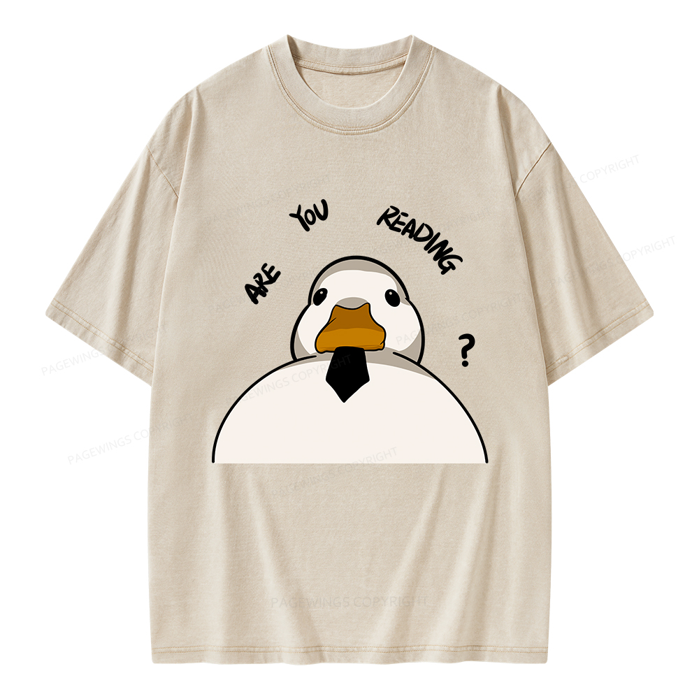 Pagewings Are You Reading Unisex Washed T-shirt