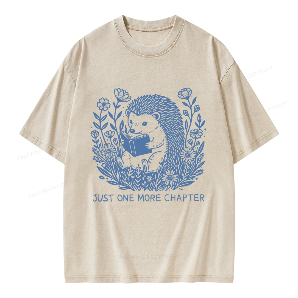 Pagewings Just One More Chapter Unisex Washed T-shirt