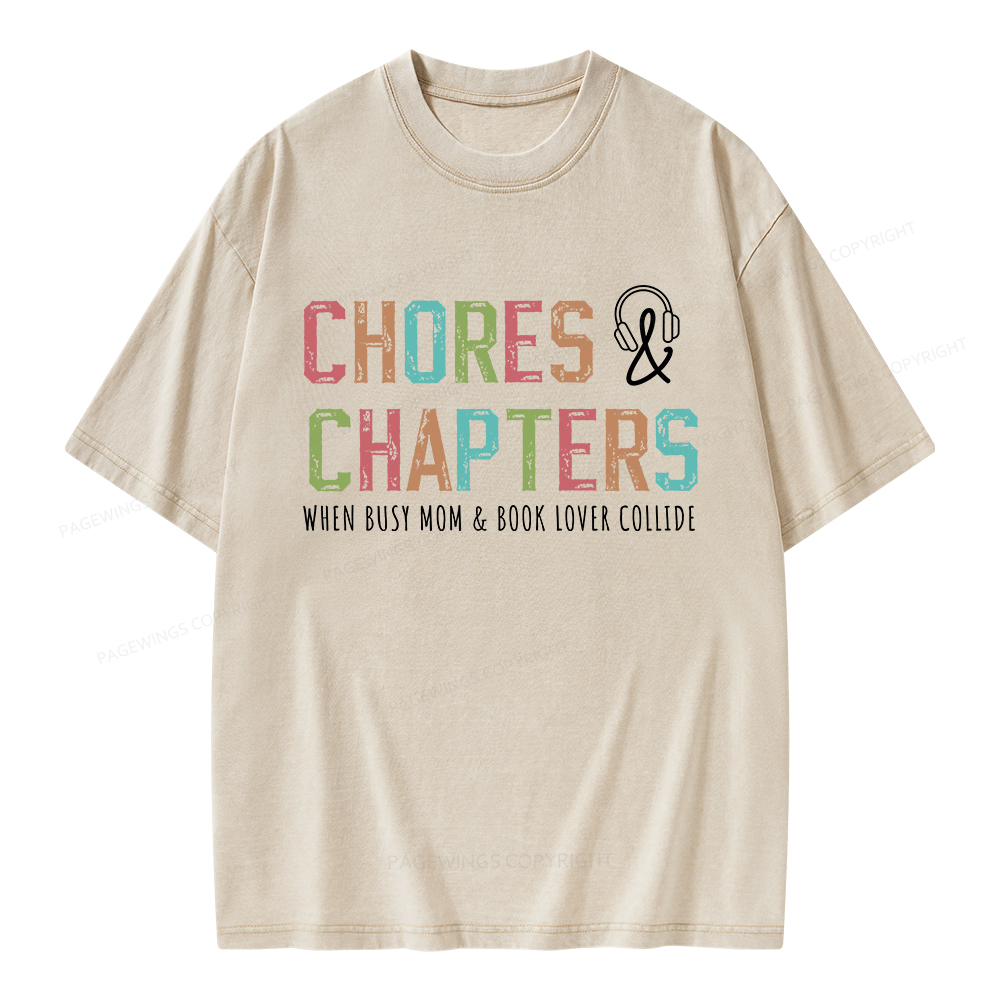 Pagewings Audiobook Lover Unisex Washed T-shirt