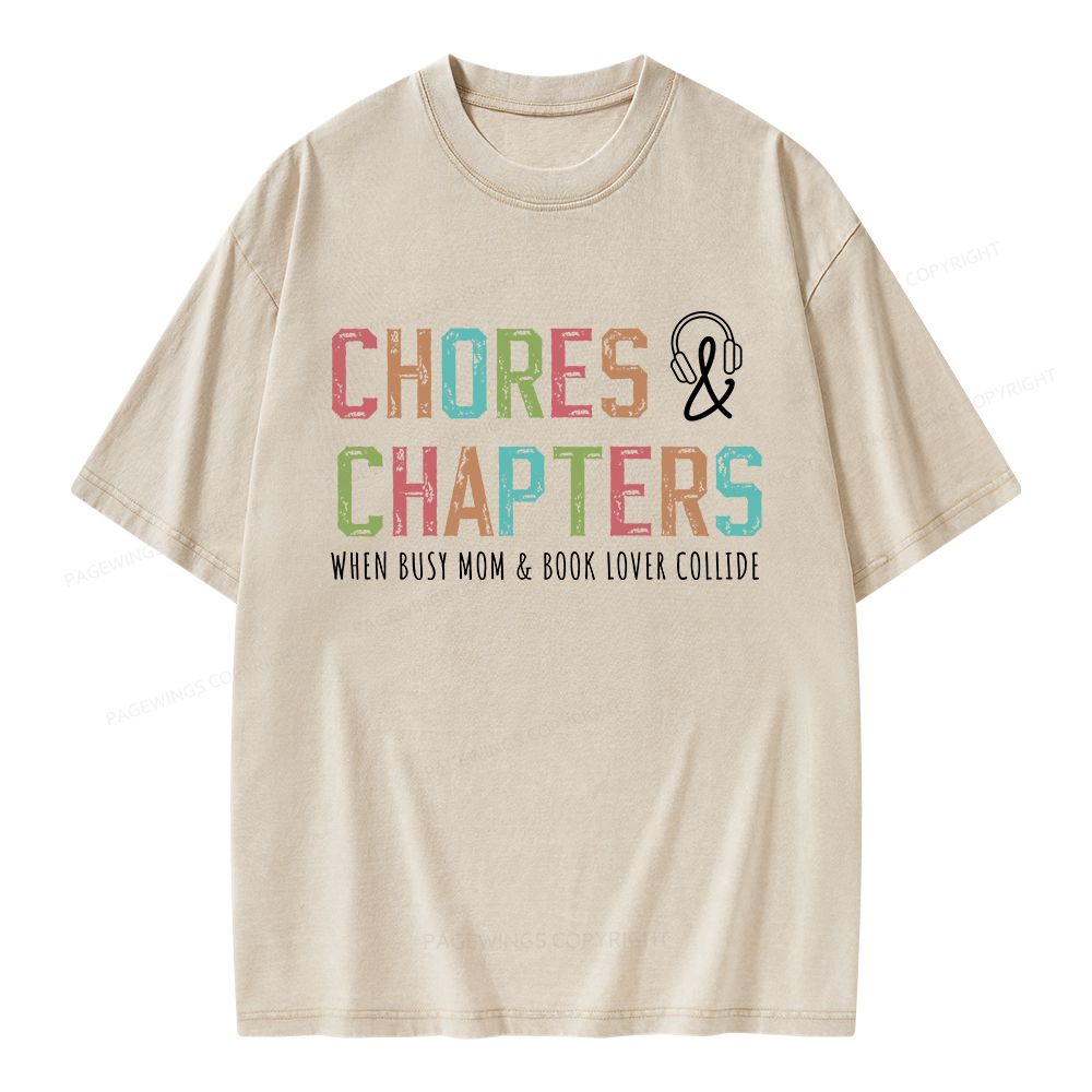 Pagewings Audiobook Lover Unisex Washed T-shirt