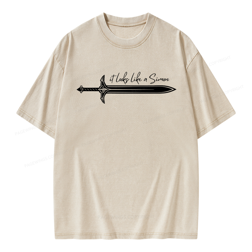 Pagewings It Looks Like A Simon Unisex Washed T-shirt