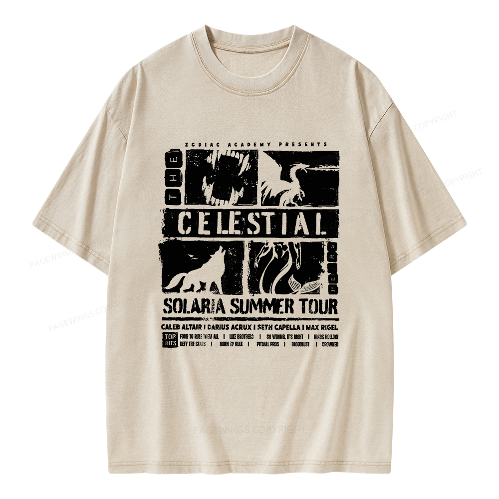 Pagewings The Celestial Heirs Unisex Washed T-shirt