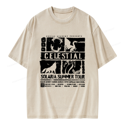 Pagewings The Celestial Heirs Unisex Washed T-shirt