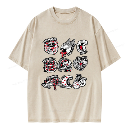 Pagewings Fantasy Bookish Unisex Washed T-shirt