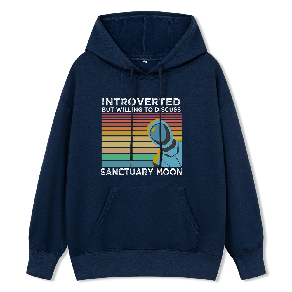 Pagewings Introverted But Willing to Discuss Sanctuary Moon Unisex Classic Hoodie