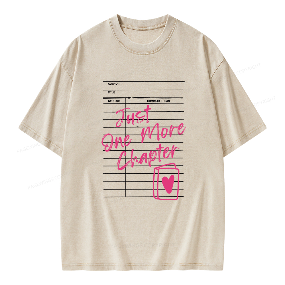 Pagewings One More Chapter Unisex Washed T-shirt