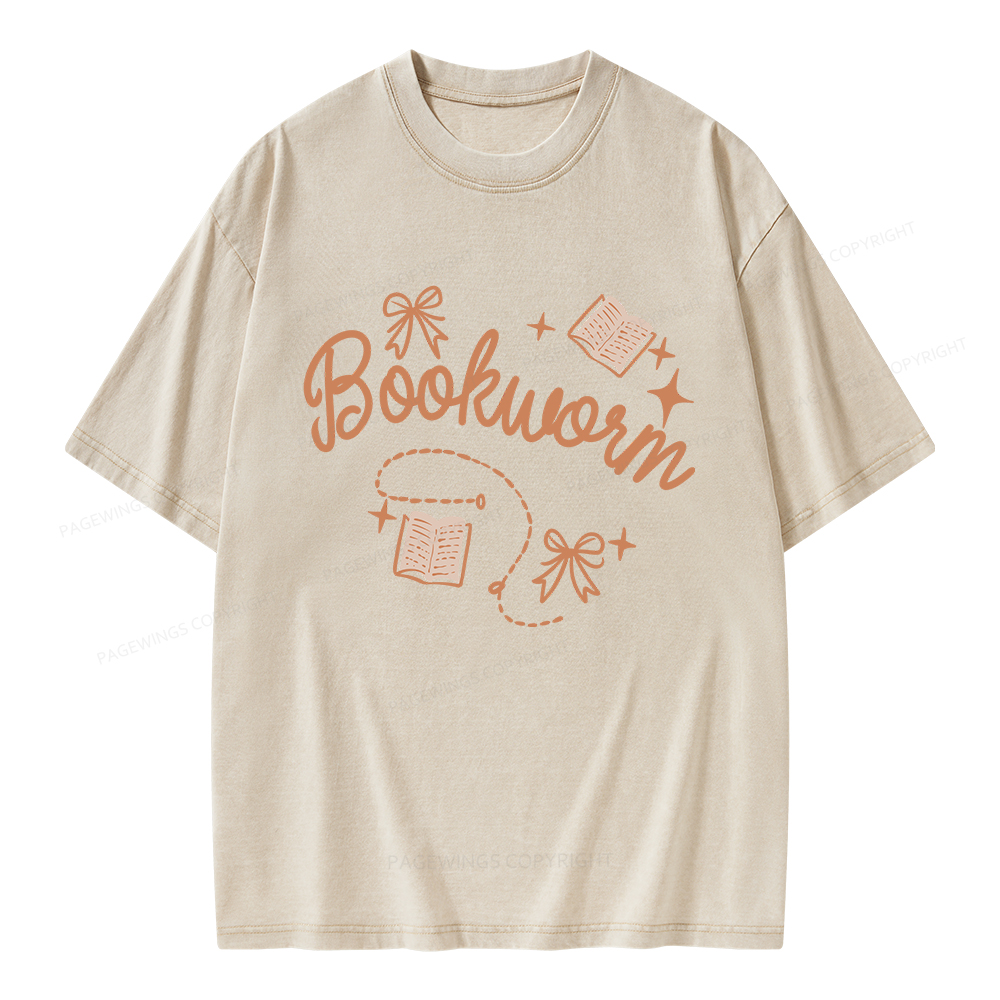 Pagewings Bookworm Unisex Washed T-shirt