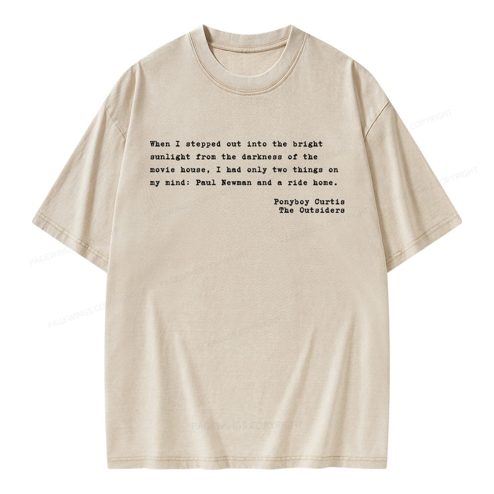 Pagewings When I Stepped Out Into The Bright Unisex Washed T-shirt