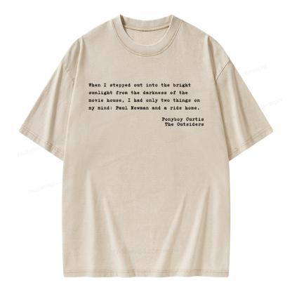 Pagewings When I Stepped Out Into The Bright Unisex Washed T-shirt