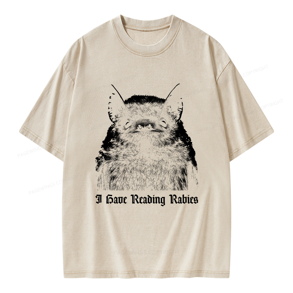 Pagewings I Have Reading Rabies Unisex Washed T-shirt