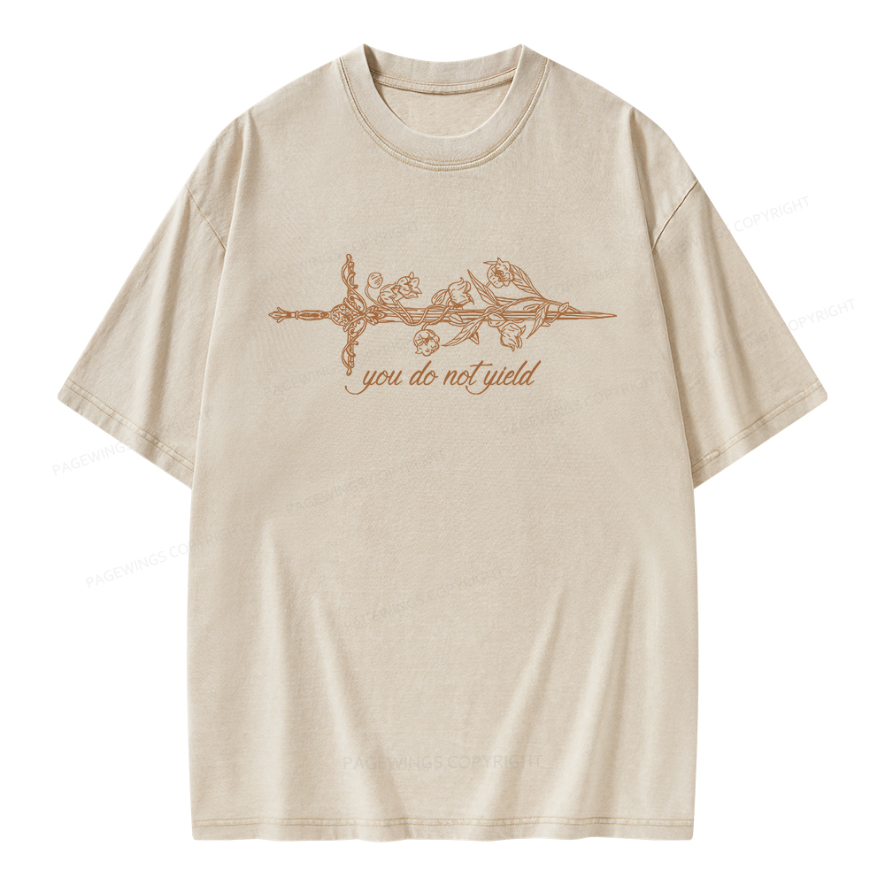 Pagewings You Do Not Yield Unisex Washed T-shirt