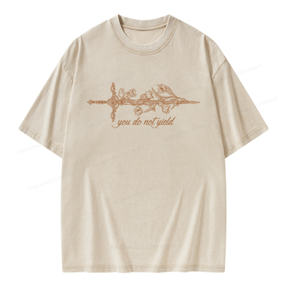 Pagewings You Do Not Yield Unisex Washed T-shirt