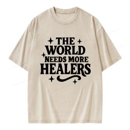 Pagewings The World Needs More Healers Unisex Washed T-shirt