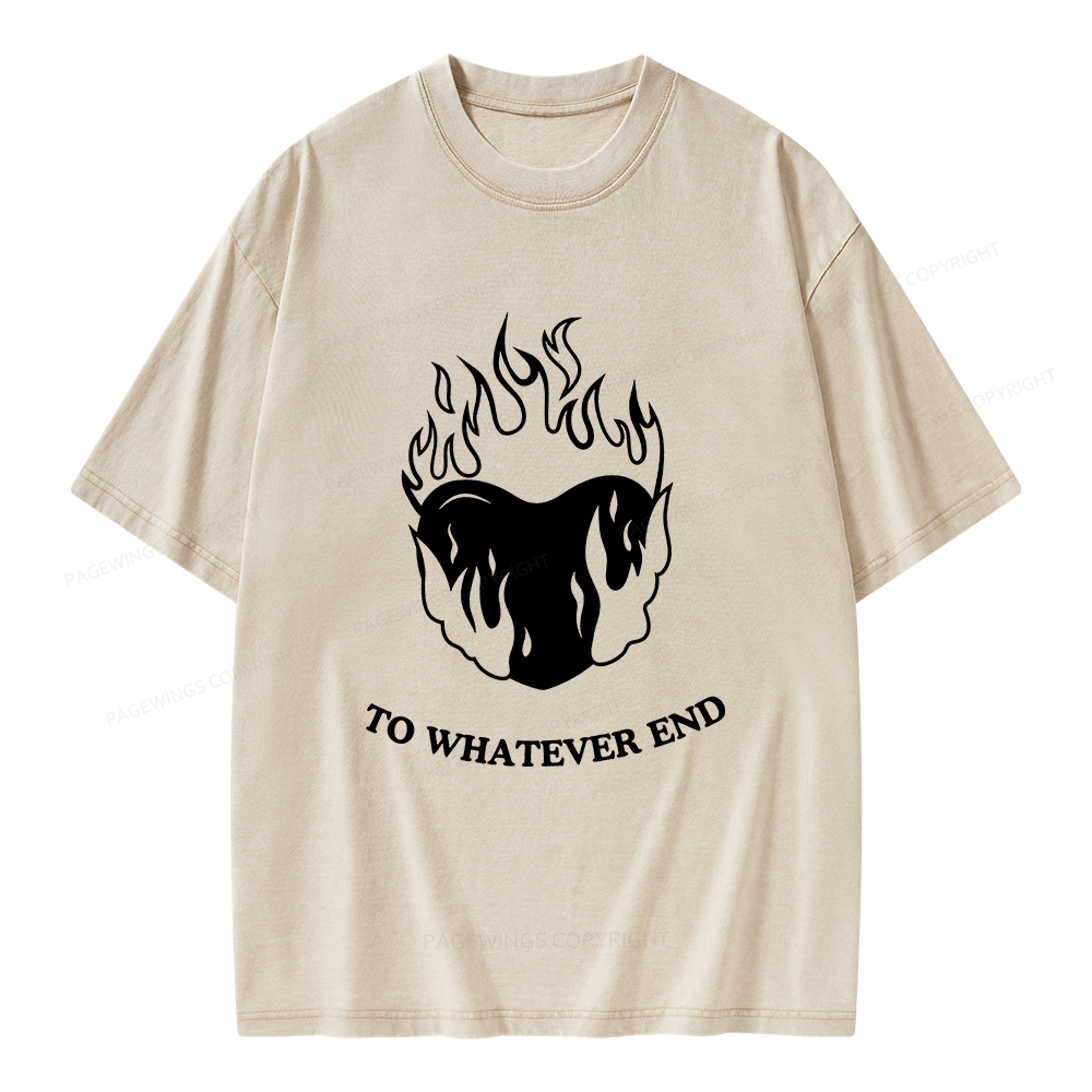 Pagewings Fireheart Unisex Washed T-shirt