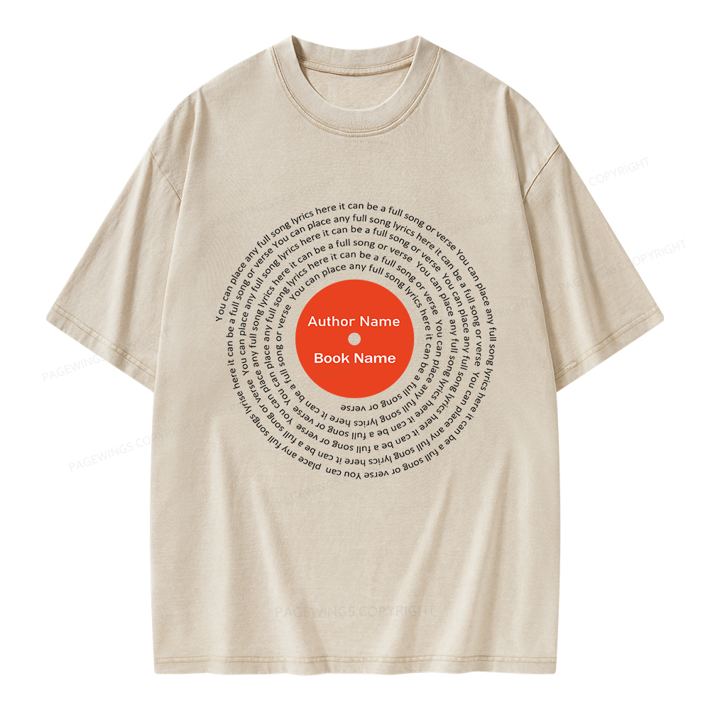 Pagewings Personalized Book Author Name And Quotes Unisex Washed T-shirt