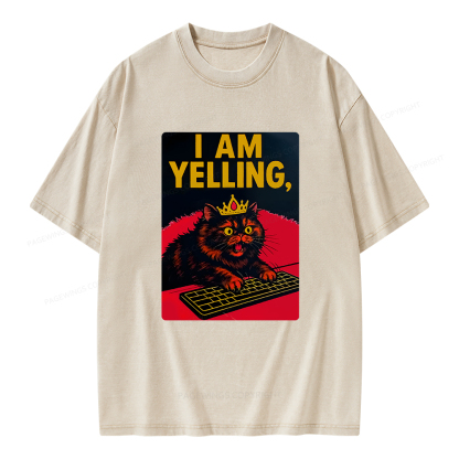 Pagewings I Am Yelling Unisex Washed T-shirt