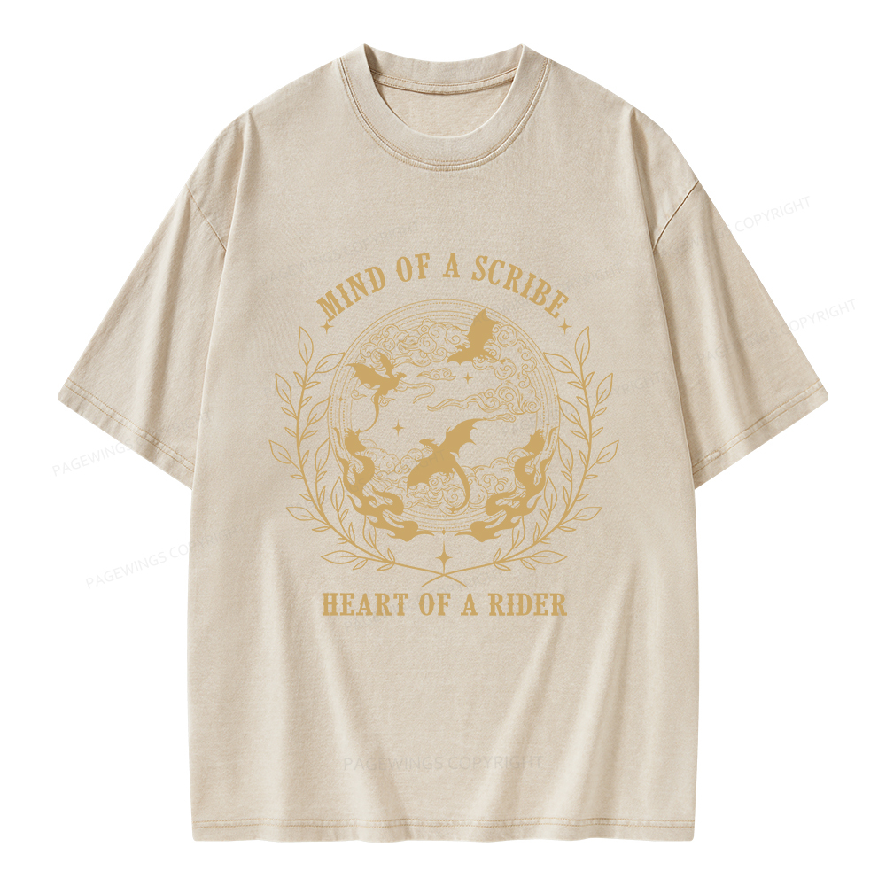 Pagewings Heart Of A Rider Unisex Washed T-shirt
