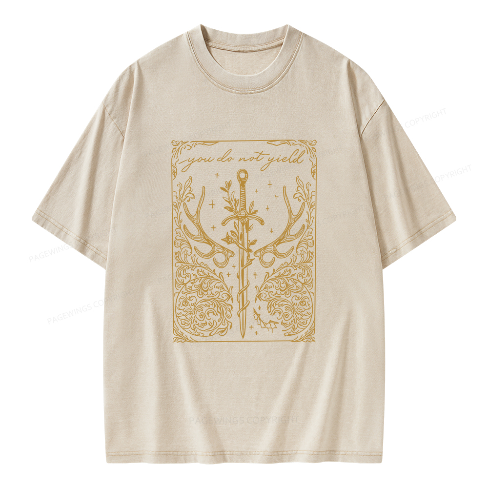 Pagewings You Do Not Yield Unisex Washed T-shirt