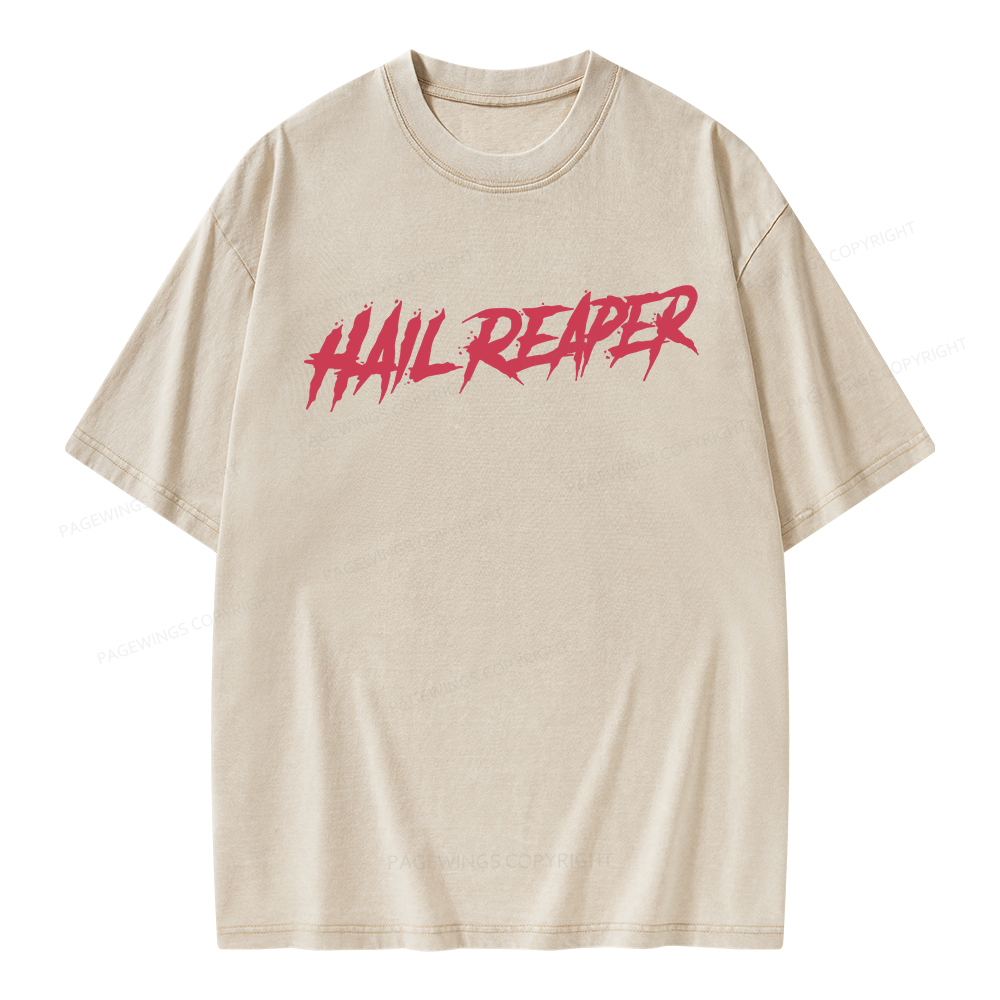 Pagewings Hail Reaper Unisex Washed T-shirt