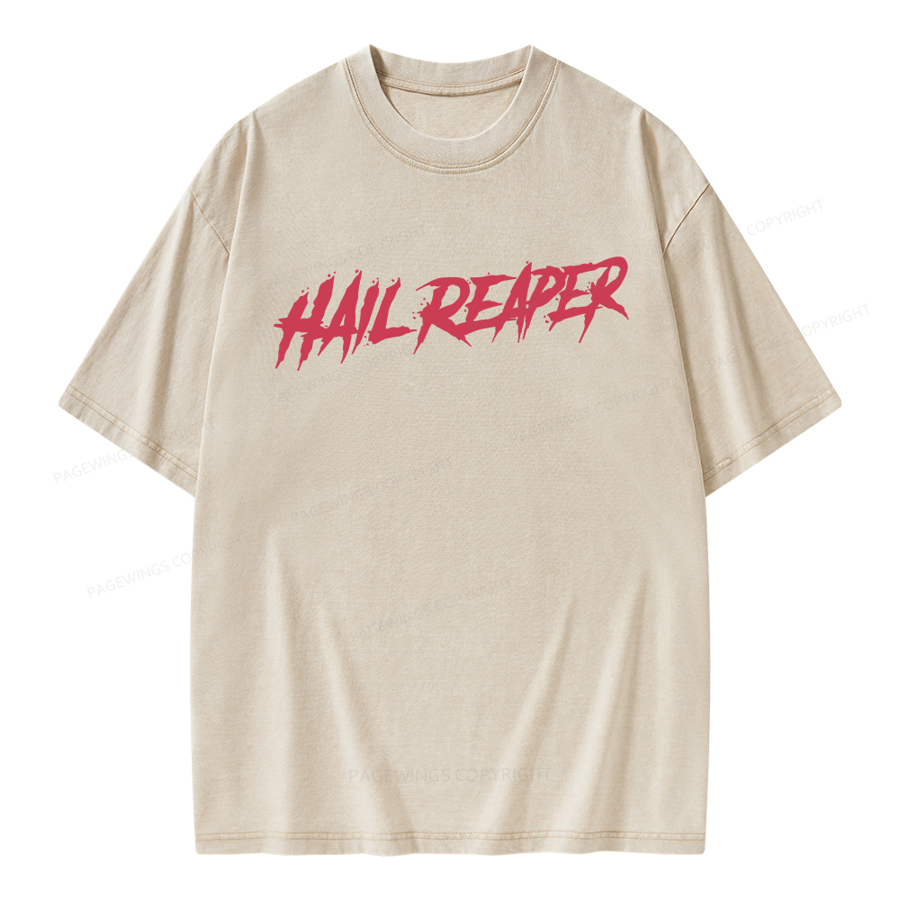 Pagewings Hail Reaper Unisex Washed T-shirt