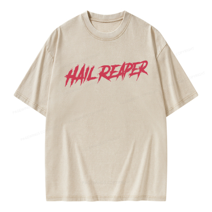 Pagewings Hail Reaper Unisex Washed T-shirt