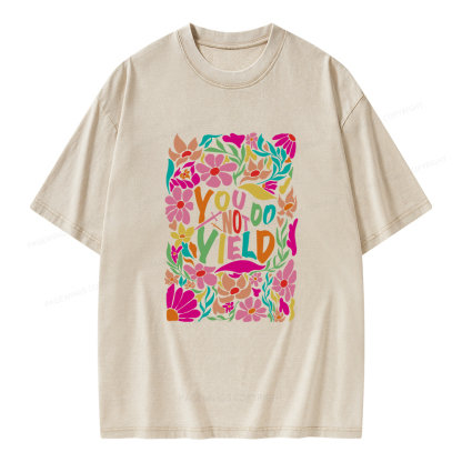 Pagewings You Do Not Yield Unisex Washed T-shirt