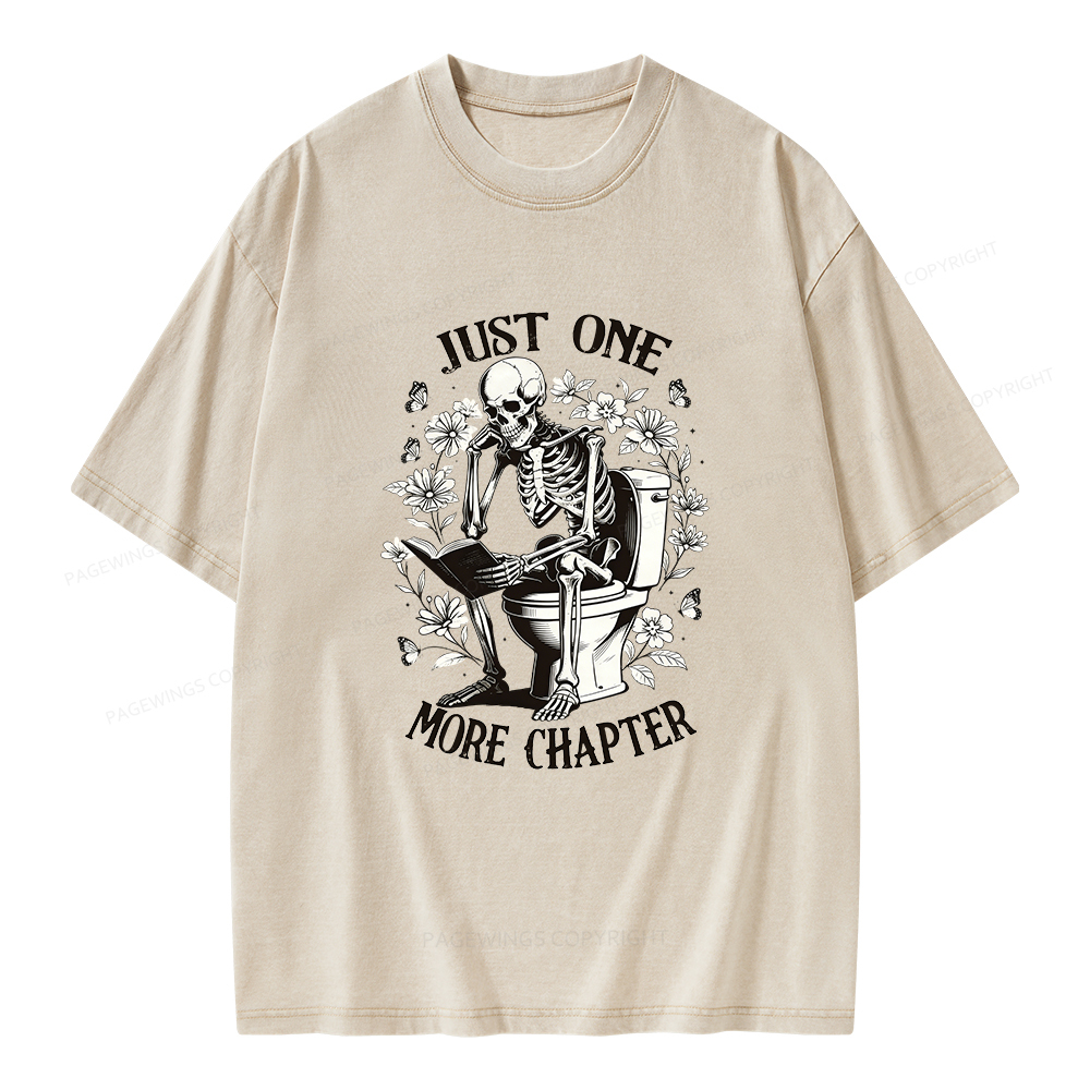 Pagewings Just One More Chapter Unisex Washed T-shirt