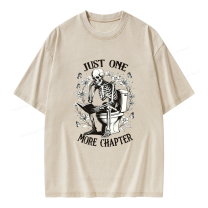 Pagewings Just One More Chapter Unisex Washed T-shirt