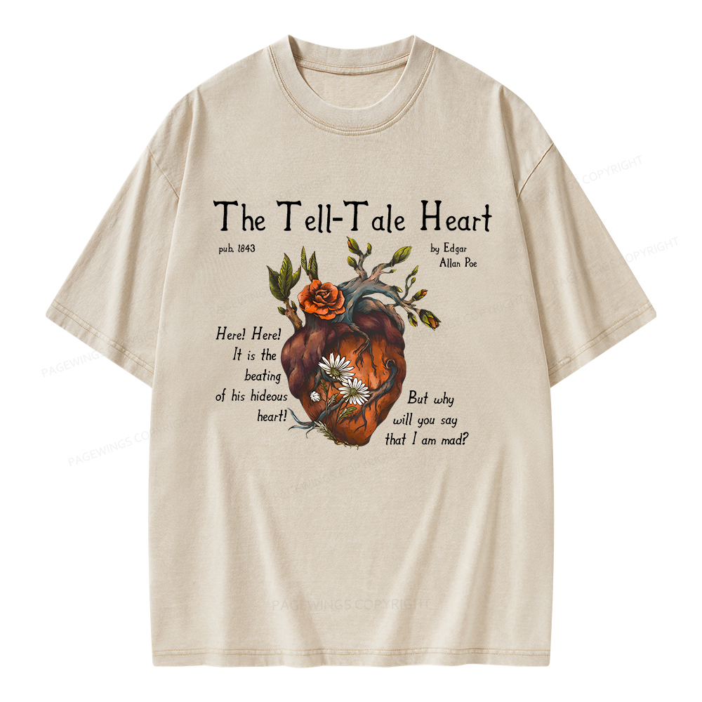Pagewings Tale Heart Unisex Washed T-shirt