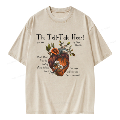 Pagewings Tale Heart Unisex Washed T-shirt