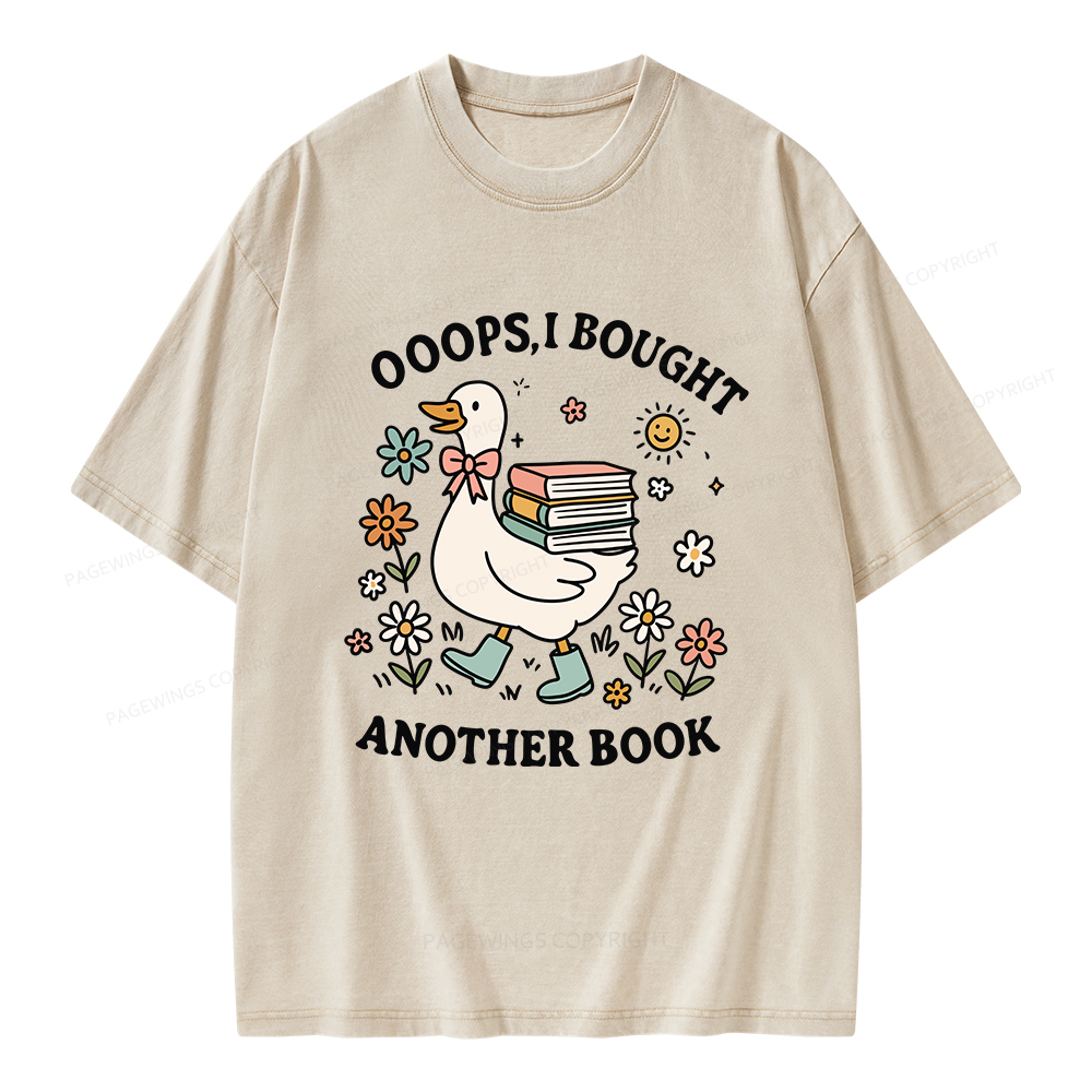Pagewings Ooops I Bought Another Book Unisex Washed T-shirt