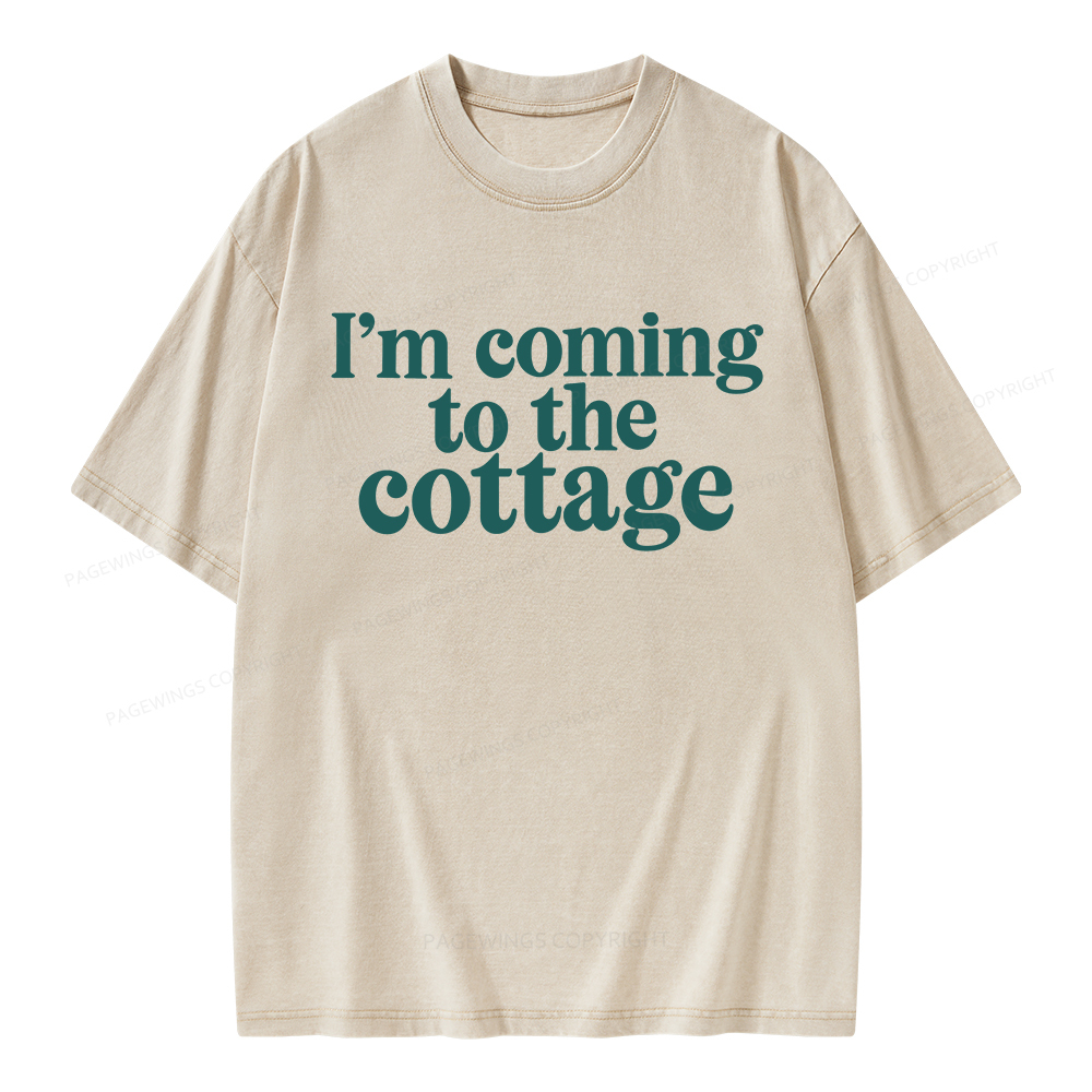 Pagewings I'm Coming To The Cottage Unisex Washed T-shirt