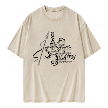 Pagewings Life Before Death Unisex Washed T-shirt