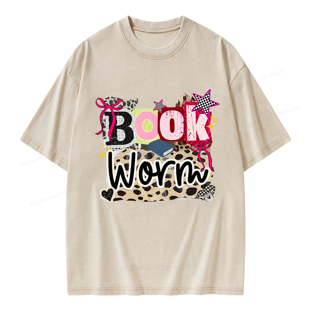 Pagewings Bookworm Unisex Washed T-shirt