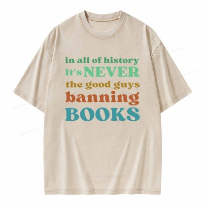 Pagewings Banned Books Shirt Unisex Washed T-shirt