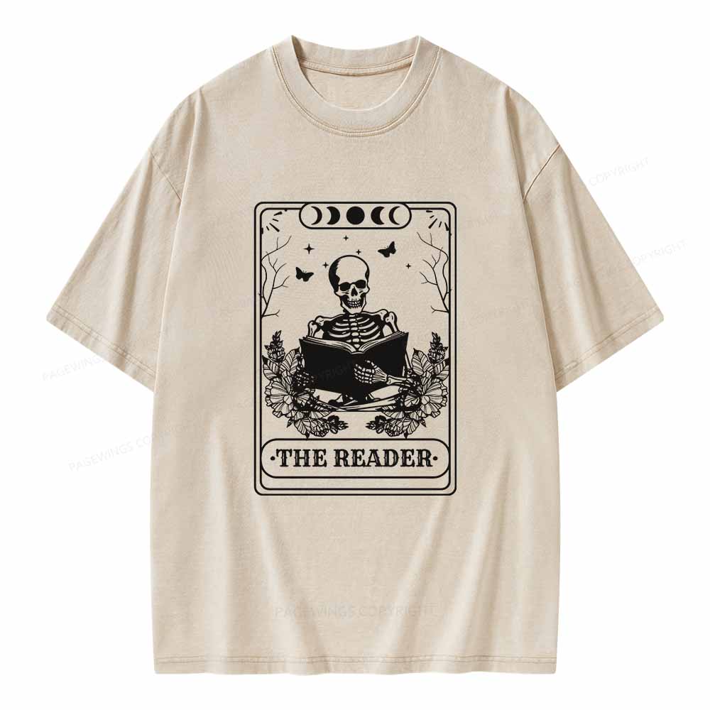 Pagewings The Reader Unisex Washed T-shirt