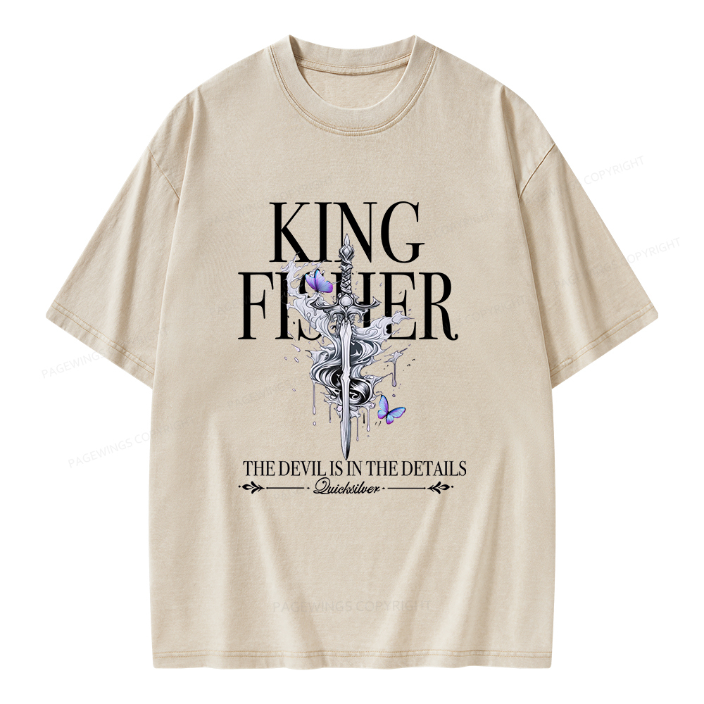 Pagewings Kingfisher Unisex Washed T-shirt