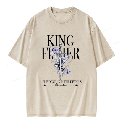 Pagewings Kingfisher Unisex Washed T-shirt