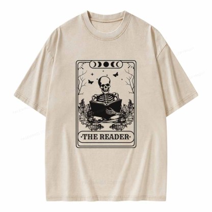 Pagewings The Reader Unisex Washed T-shirt