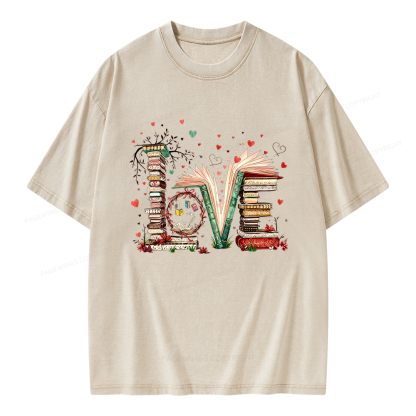 Pagewings Book Lover Unisex Washed T-shirt