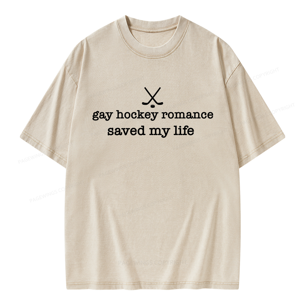 Pagewings Romance Saved My Life Unisex Washed T-shirt