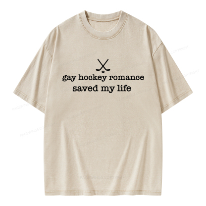Pagewings Romance Saved My Life Unisex Washed T-shirt