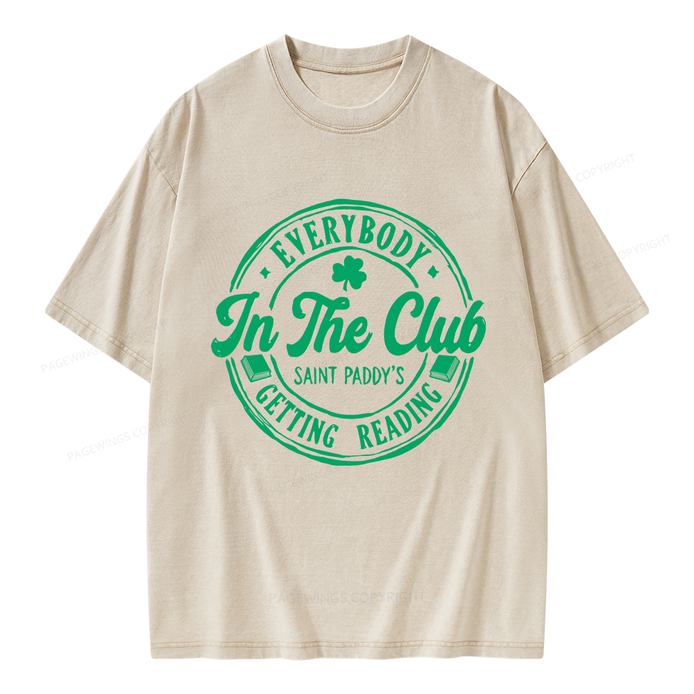 Pagewings St Patrick’s Day Getting Reading Unisex Washed T-shirt