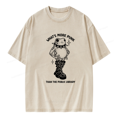 Pagewings What's More Punk Than The Public Library Unisex Washed T-shirt