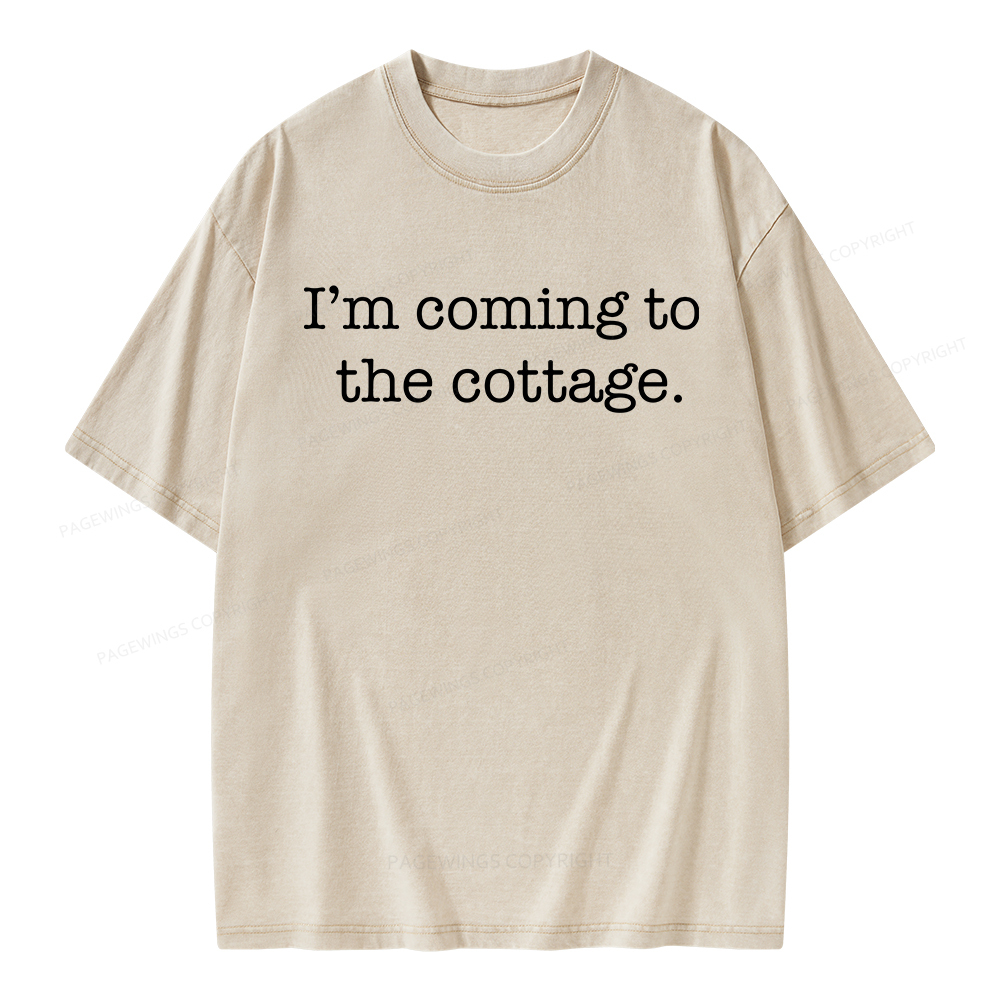 Pagewings I’m Coming To The Cottage Unisex Washed T-shirt