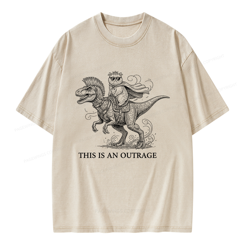 Pagewings This Is An Outrage Unisex Washed T-shirt