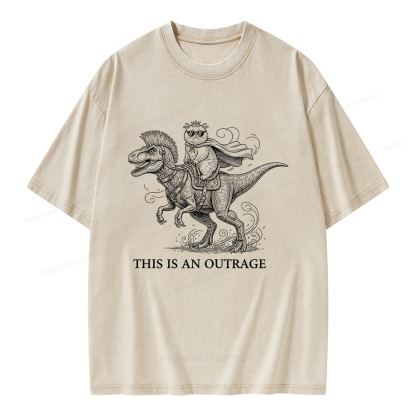 Pagewings This Is An Outrage Unisex Washed T-shirt