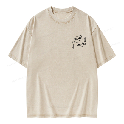 Pagewings Room Numbers Unisex Washed T-shirt