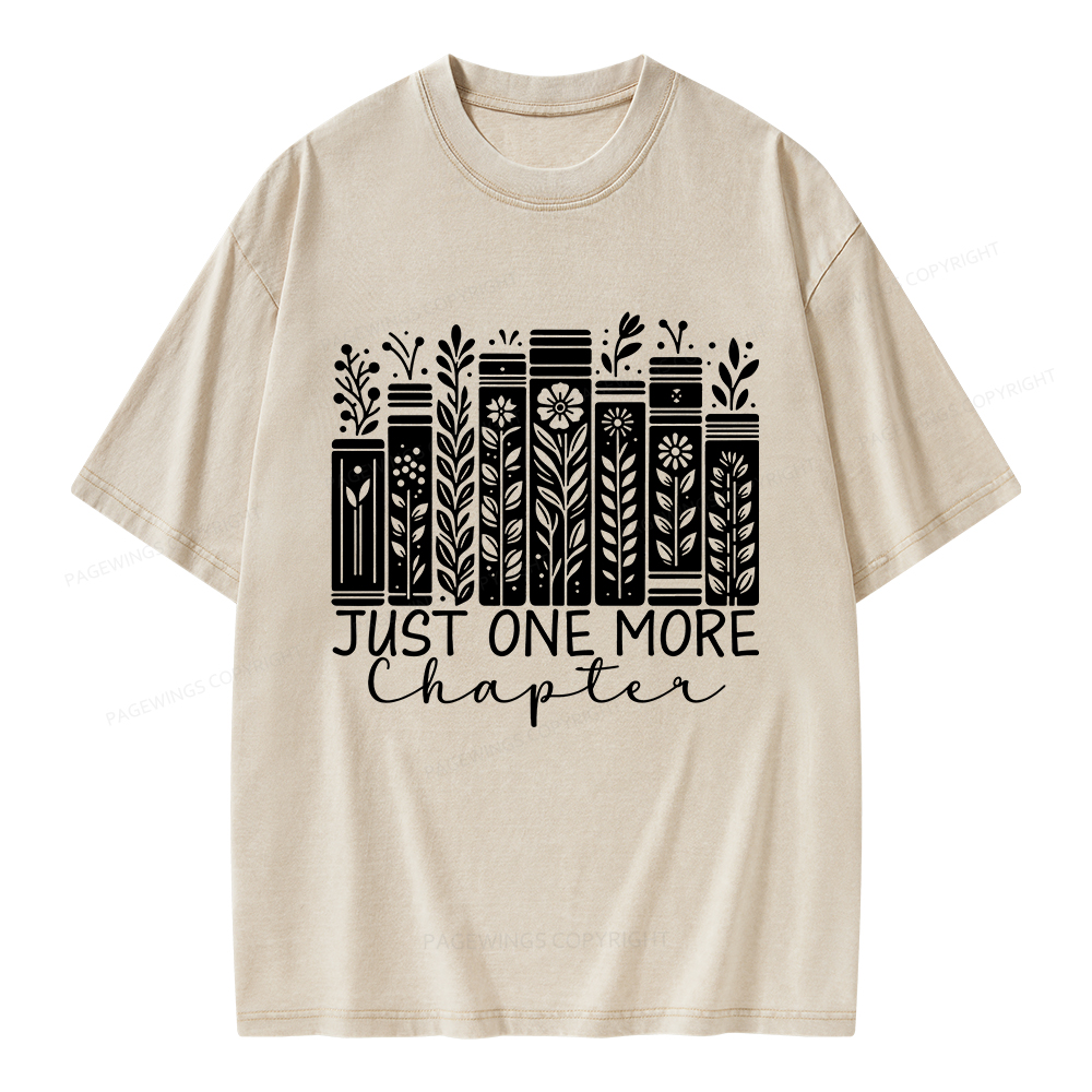 Pagewings Just One More Chapter Unisex Washed T-shirt